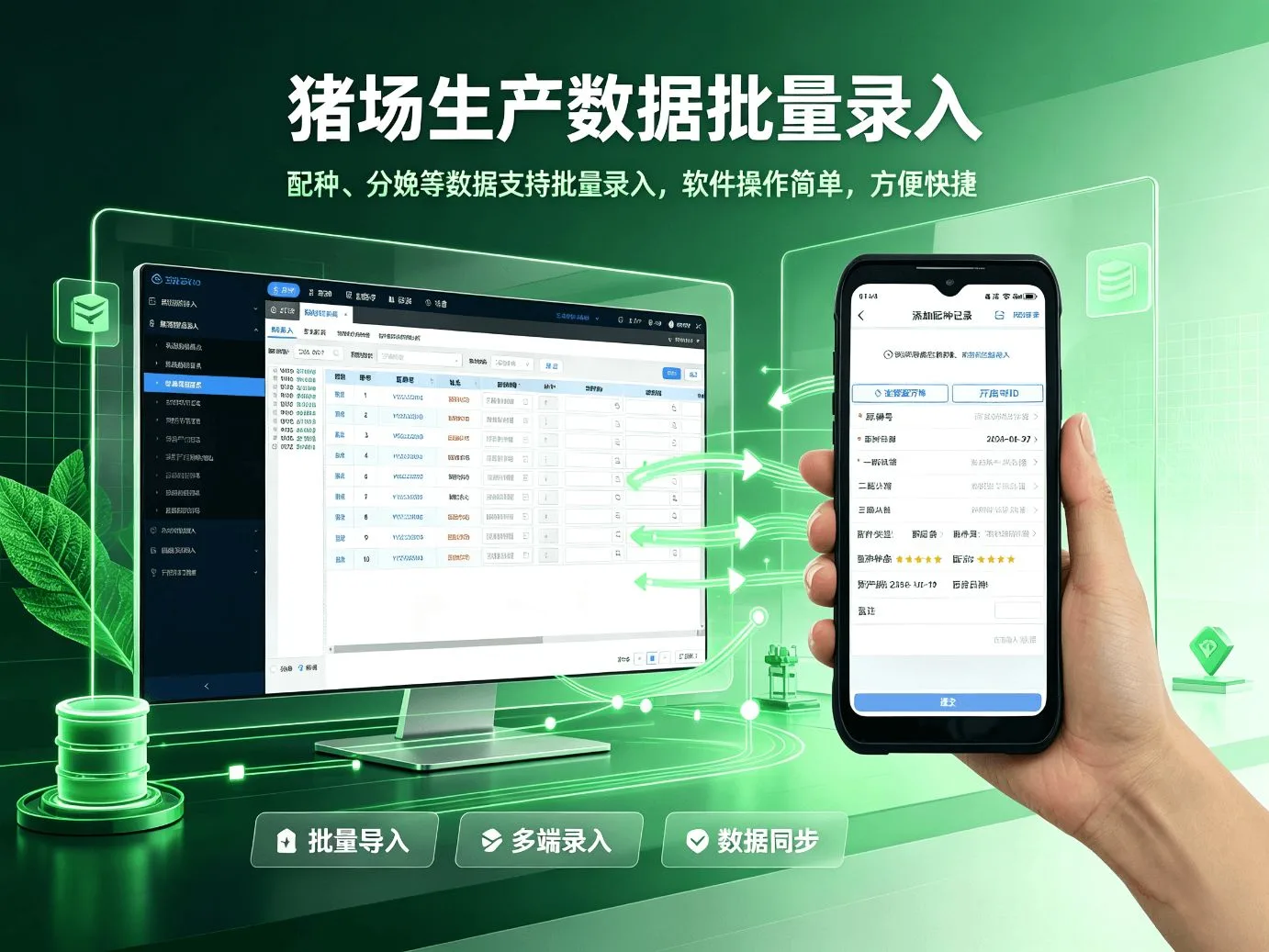 互牧云3.0电脑端数据录入界面